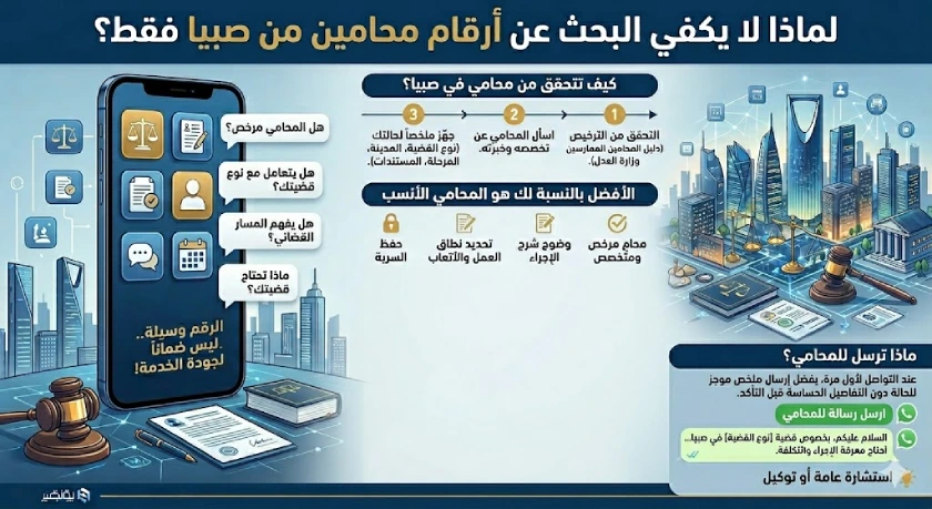انفوغرافيك ارقام محامين في صبيا