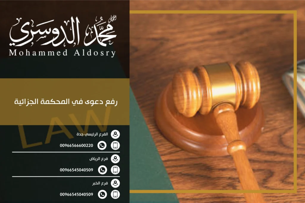 رفع دعوى في المحكمة الجزائية