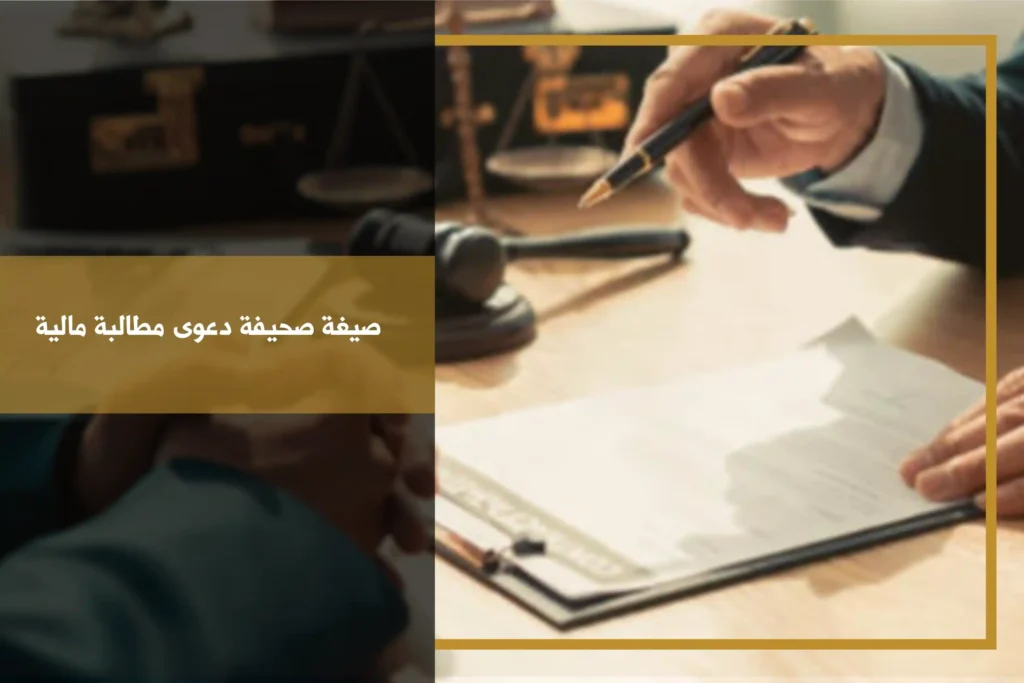 صيغة صحيفة دعوى مطالبة مالية